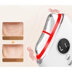 EMS Gua Sha Robofun Face Massager med varm vibration och ljus