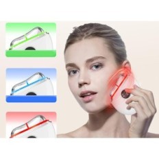 Masażer do twarzy EMS Gua Sha Robofun z ciepłem wibracją i światłem