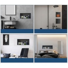 Κατεστραμμένο ντους Κόλπος ντους Julymoda 30 × 60 × 10 cm Μαύρο