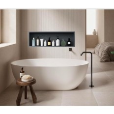 Baie de douche encastrée endommagée Julymoda 30 × 60 × 10 cm Noir