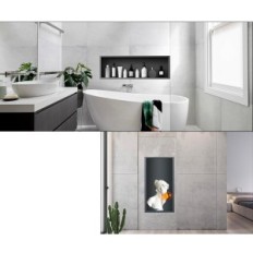 Κατεστραμμένο ντους Κόλπος ντους Julymoda 30 × 60 × 10 cm Μαύρο