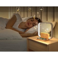 Lampada da notte a LED AJ310 con caricabatterie da 10W 10. Sveglia leggera della camera da letto