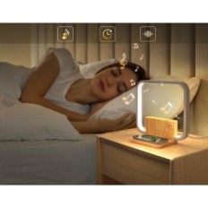 Lampe de nuit LED AJ310 avec chargeur 10W 10. Réveil lumineux de la chambre