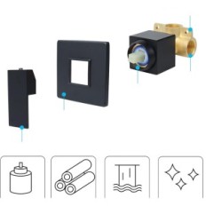 Cascade de batterie murale Shanfo 4m30k pour baignoire / lavabos 20 cm