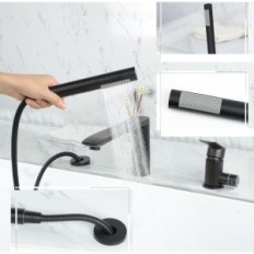 Bateria de 3 furos phasat com tapete de latão preto