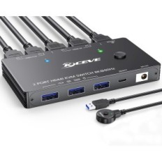 KVM KC-KVM8201 HDMI 8K 60HZ 1 moniteur 2 PS