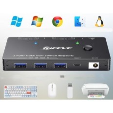 KVM KC- KVM8201 HDMI kapcsoló 8K 60Hz 1 monitor 2 P