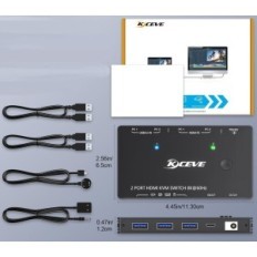 KVM KC-KVM8201 HDMI 8K 60Hz 1 Monitor 2 PS