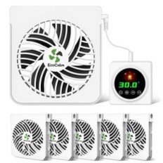 Set of 6 Ecocalm KP-CRV2408 fans for a thermostat heater