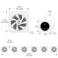 Sarja 6 EcoCalm KP-CRV2408-fanit termostaattilämmittimeen