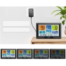 Tentoonstelling van het weerstation door UL33390D met een regen en windmolen