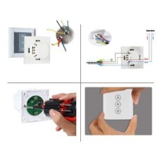 Smart kapcsoló a TEEKAR WIFI vakok kompatibilis Alex és Google 4 db.