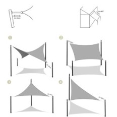 Izstāde Waterproof AXT Shade 5 x 6 m UV aizsardzības balkons