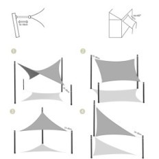 Mostra impermeabile AXT Shade 5 x 6 m Balcone di protezione UV