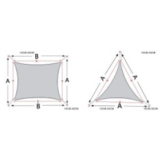 Näyttely vedenpitävä Axt Shade 5 x 6 M UV-suojaus parveke