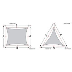 Mozgó vízálló vitorla AXT SHADE 5 x 6 m UV védelem erkély