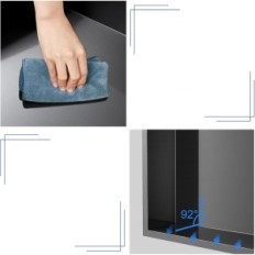 Ducha Setwood Kinkibos 1224BK 60x30x10 cm Acero inoxidable