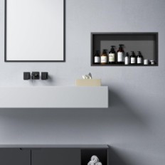 Tuš kavrinwood Kinkibos 1224BK 60x30x10 cm nerjaveče jeklo