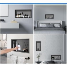 Niszka prysznicowa KINKIBOS 1224BK 60x30x10 cm stal nierdzewna