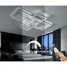 Exposición Moderna Luz de techo LED 120W Ajustable 8 Cuadrados Piloto