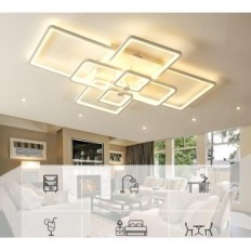 Razstava Sodobna LED stropna svetloba 120W nastavljiva 8 kvadratov pilot