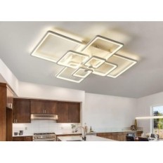 Exposición Moderna Luz de techo LED 120W Ajustable 8 Cuadrados Piloto