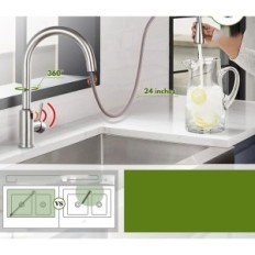 Bateria de cozinha com sensor e bico esticado 3 modos de 360 °