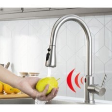 Bateria de cozinha com sensor e bico esticado 3 modos de 360 °