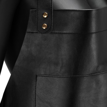 Black apron K-508 — close-up of the surface