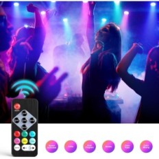 Trådløse mini RGB LED-forlygter, batteri Brug 4 stk.