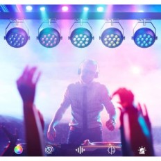 Trådløse mini RGB LED-forlygter, batteri Brug 4 stk.