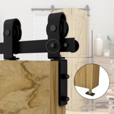 QinaixQM Schiebetürsystem 100 cm 2 Holzflügel nicht einstellen