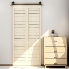 BOUNIAJUY F04STS Sistema di porte da 122 cm 58 cm solido solido