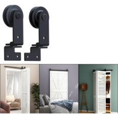 Bounajuy F04sts 122 cm Sistema de puerta 58 cm sólido sólido