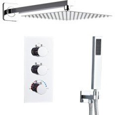 Douche Sanitemodar Lycée-AC-HW-25-Chrome avec thermostat de 25x25cm