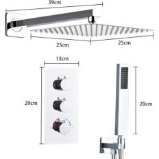 Sanitemodar Lyxt-AC-HW-25-Chrome Doccia con termostato 25x25 cm