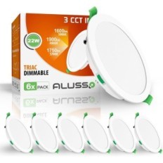 Gebruikte Set van 6 LED-vlekken LED Alutso 19-25W 3000-6500K