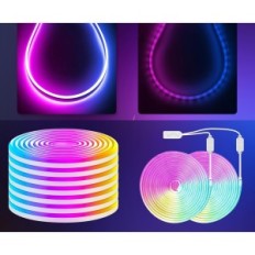 LED Tape Neon Lamomo 20m Elastisk Vanntett RGB Lighting Tape