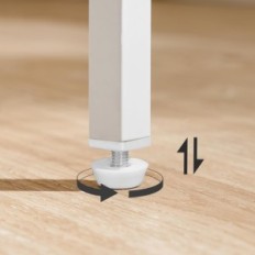 Konsooli table Hoobra Slim WW75XG01 Metal White Frame'i näitus