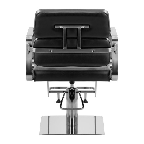Fauteuil de coiffure Gabbiano Porto noir — vue arrière