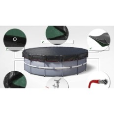 Basin Cover Planenfux 2-W-1 Diameter 305 cm (for svømmebassenger 280-320 cm)