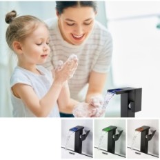 Batterie de salle de bain KEKBON KOB6153BT Bec haut de 226 mm sans batterie