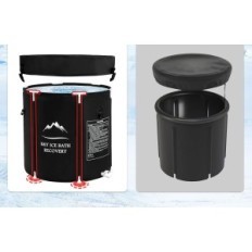 Foldable iceberg B & Y for adults with cover 80 x 75 cm black