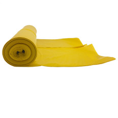 Sacs poubelles épais 50 microns, résistants, rouleau de 25 pièces - jaunes 120L.