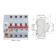 WiFi Bluetooth 4P 100A 400V Överströmbrytare med APM-mätning