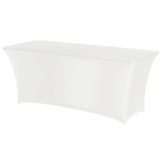 Rechthoekig tafelkleed 403x760cm jersey white - Hendi 814420