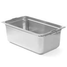 GN container with retractable handles Stainless steel GN1 / 1 530x325mm. 200mm - Hendi 803202