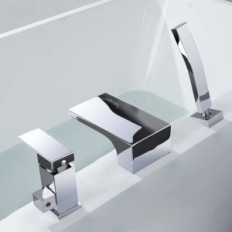 Shanfo 6Y1K Badkamer 3-holes waterval verchroomd niet ingesteld