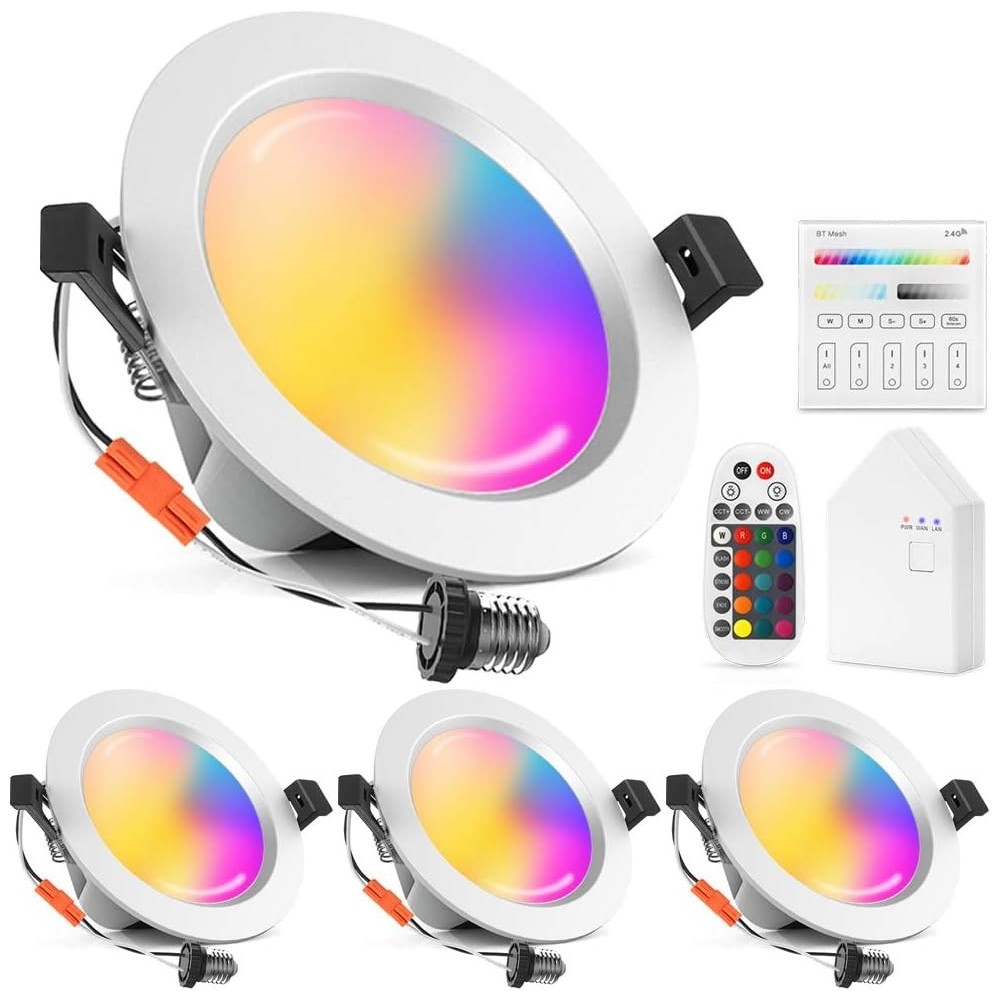 "Smart Led 9W" 4 "WiFi + BT 10 vnt." Smart Hub Touch "plokštė