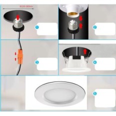 Smart LED 9W 4 "WiFi + BT 10 PCS. Pannello touch hub smart